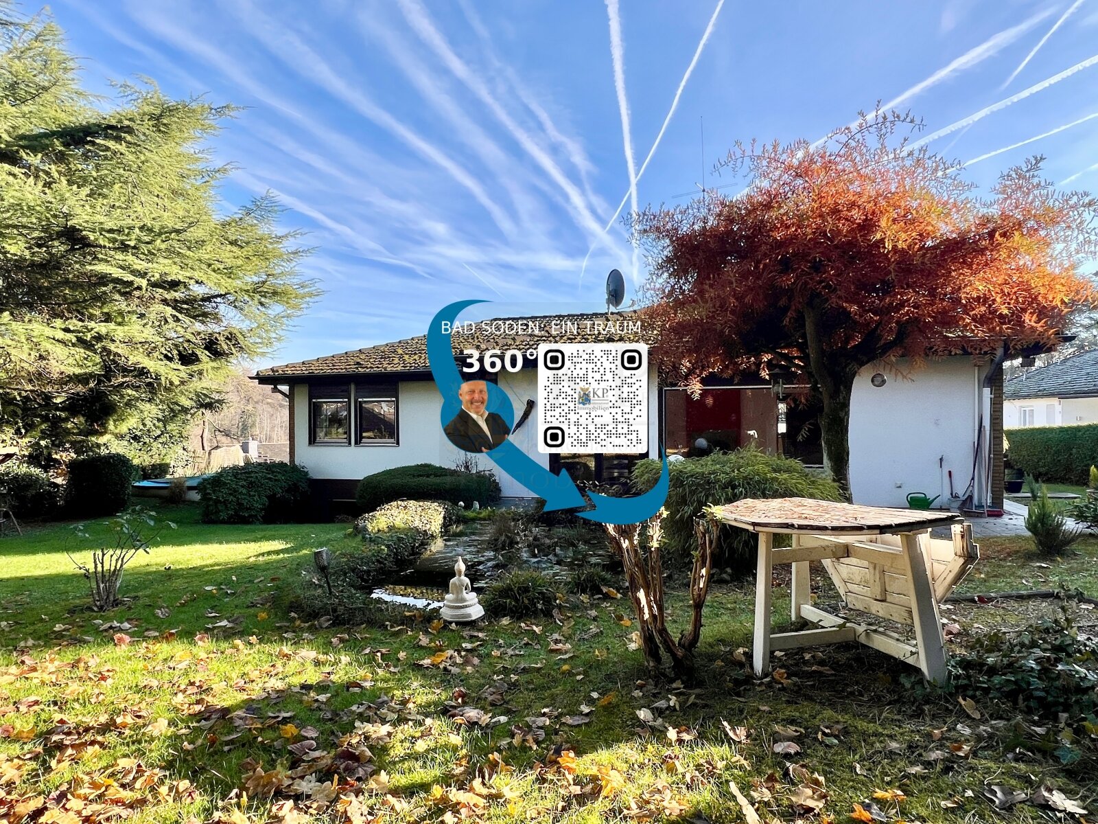 BAD SODEN: GROSSZUEGIGER BUNGALOW AUF GROSSEM EXKLUSIVEM GRUNDSTÜCK