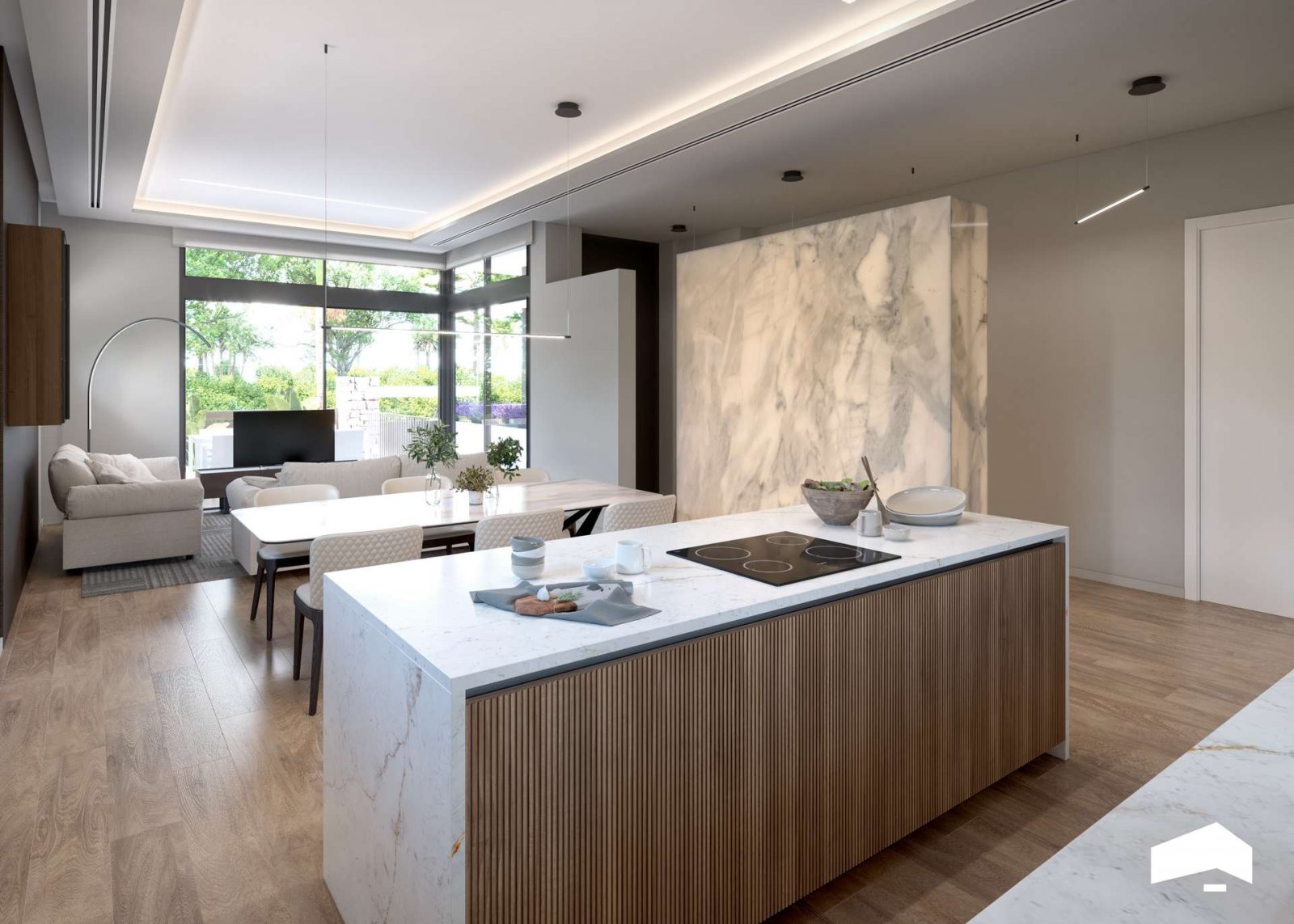 Schöne ebenerdige Villa mit großem Keller