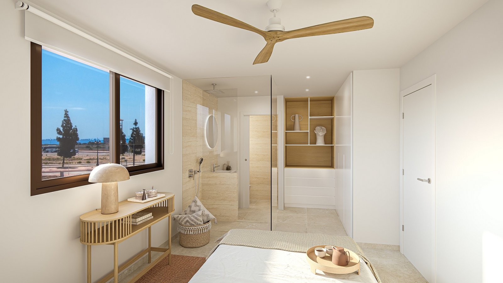 Stilvolles Apartment mit 3 Schlafzimmern, Gemeinschaftspool und Stellplatz