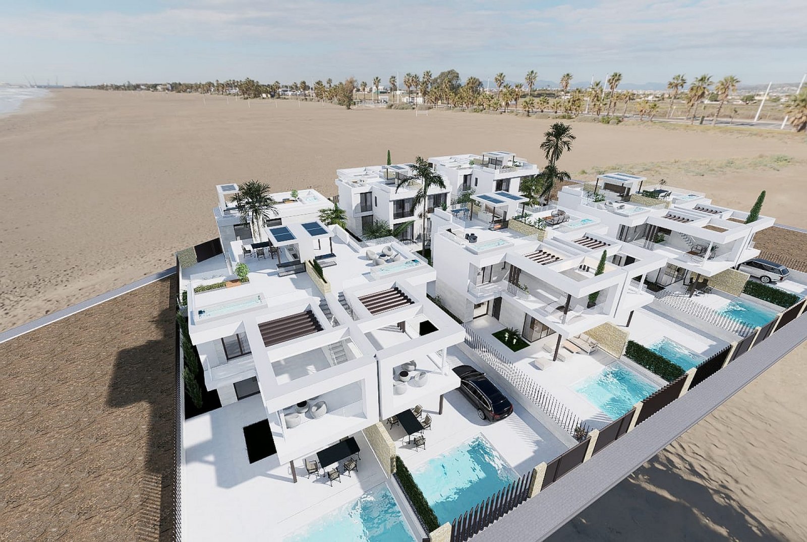 Neubauvilla auf eigenem Grundstück mit Parkplatz und optionalem Pool