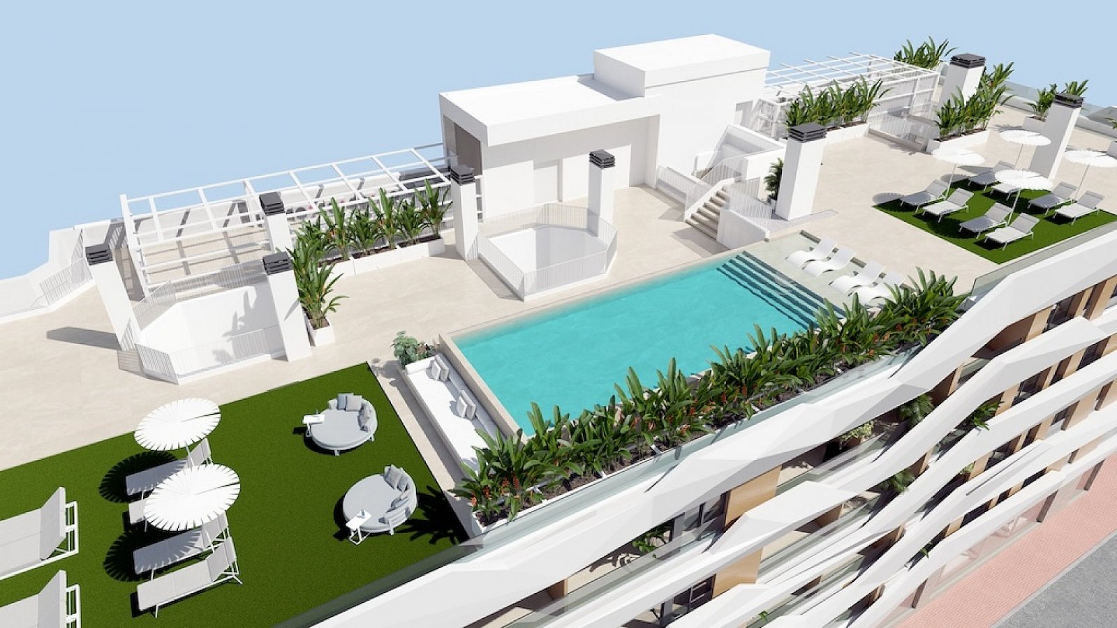 Modernes Apartment mit Terrasse und Gemeinschaftspool
