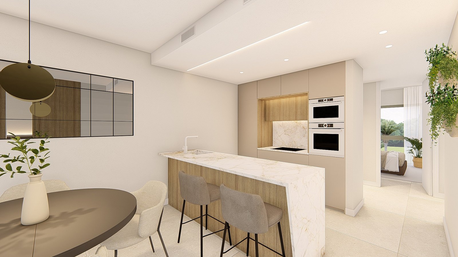 Sonniges Apartment mit Solarium und Poolzugang