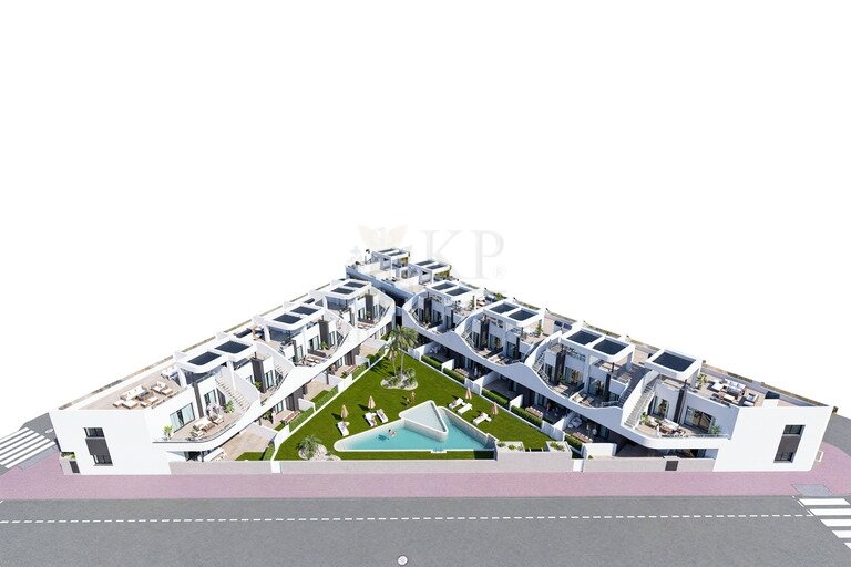 Modernes Penthouse mit großer Dachterrasse und Gemeinschaftspool