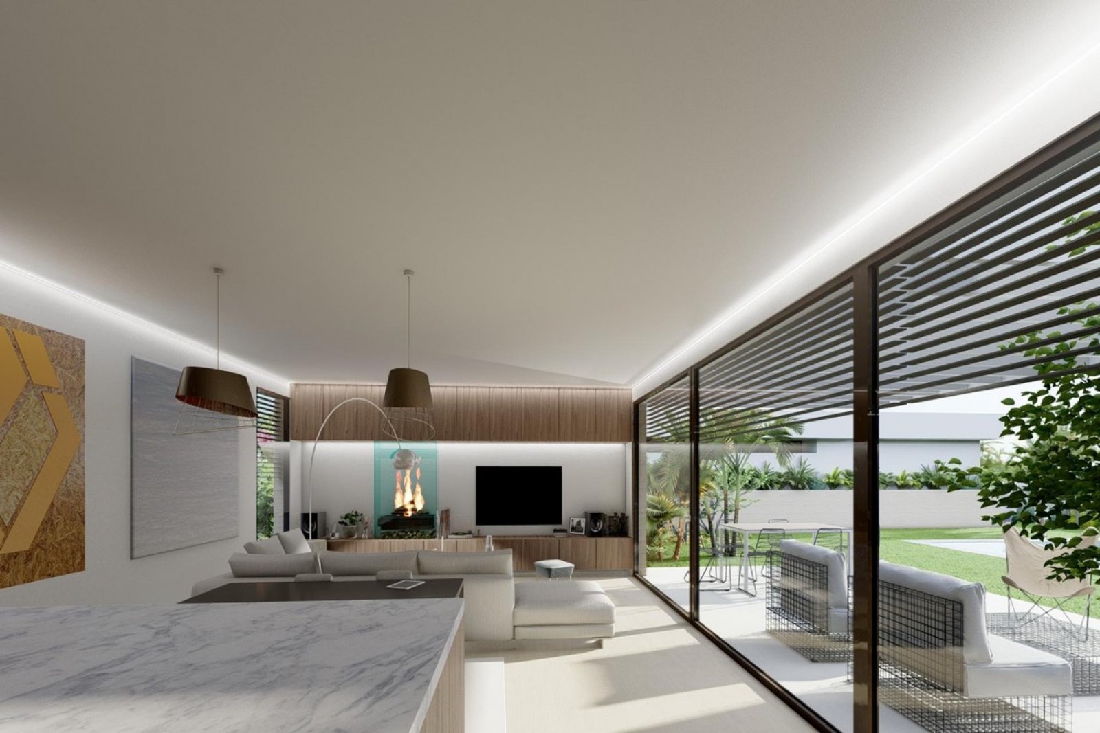 Elegante Designvilla mit Privatpool und Grünblick