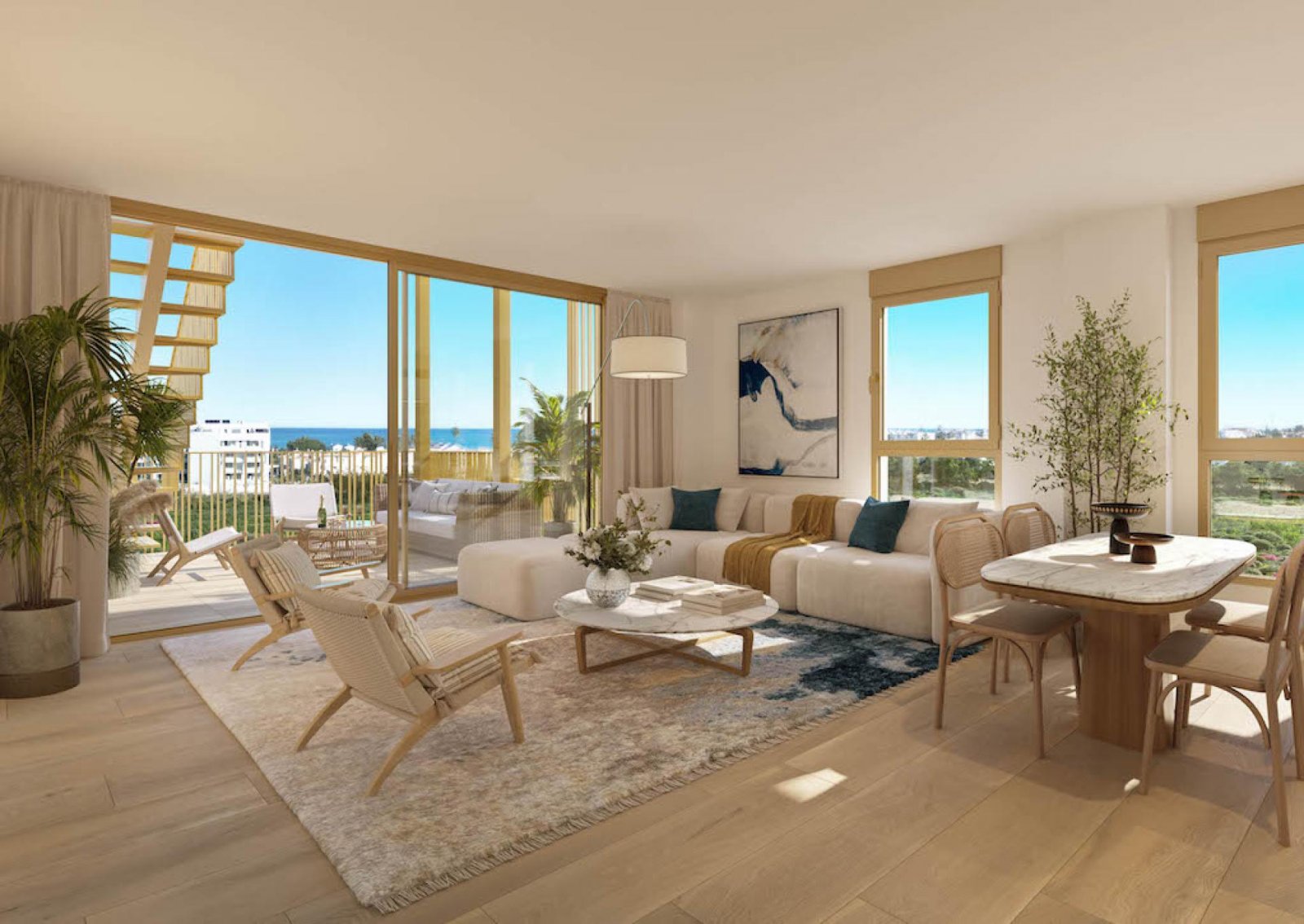 Moderne Apartments mit Terrasse und Meerblick