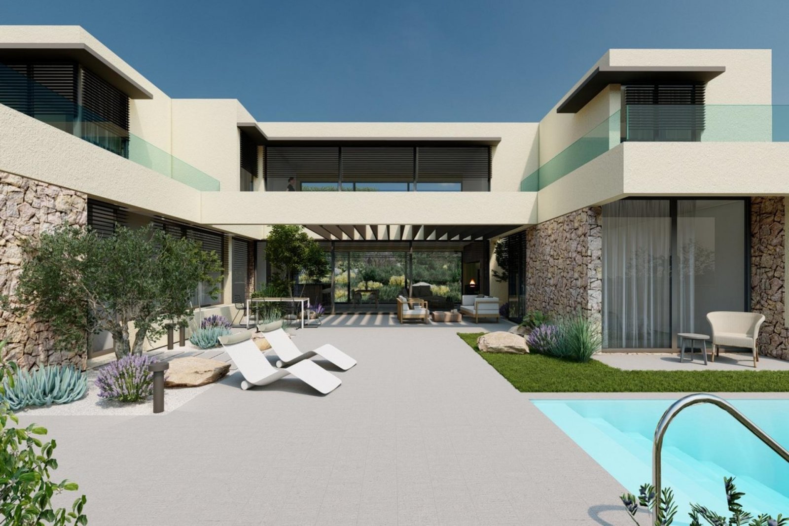 Altaona Village: Luxusvilla mit Pool und weitem Blick über den Golfplatz 