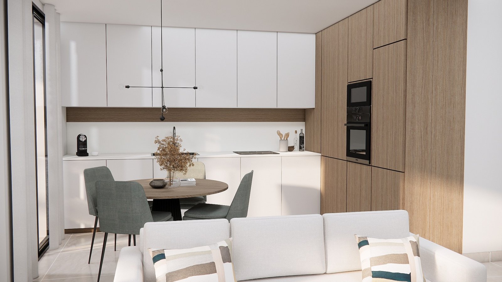 Moderne Reihenhaus-Villa mit Garten