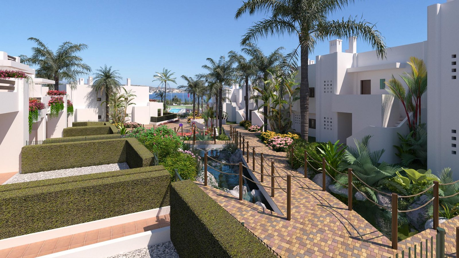 Luxus-Apartments im andalusischen Stil mit Meerblick