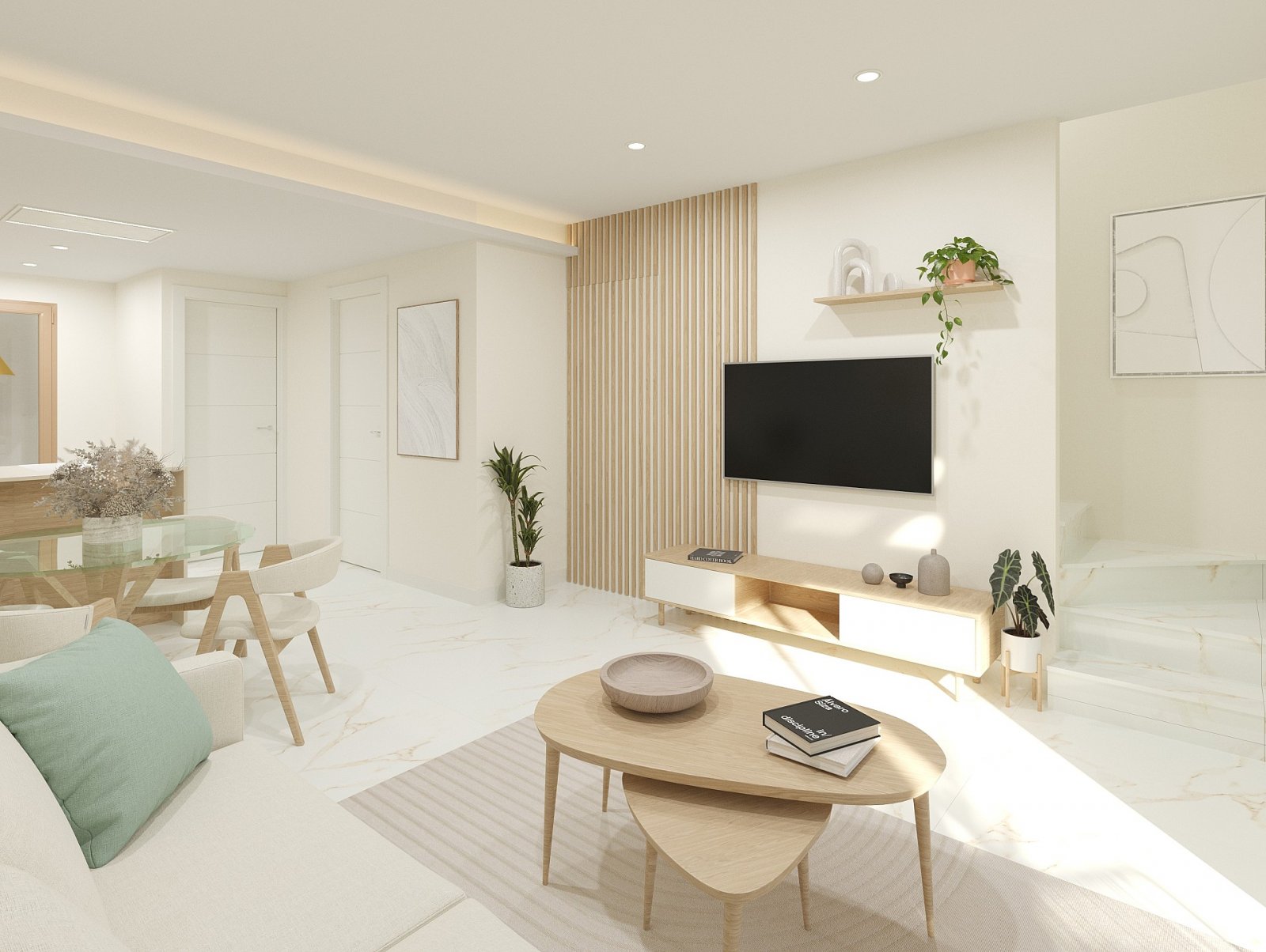 Modernes Zuhause mit Pool und Parkplatz