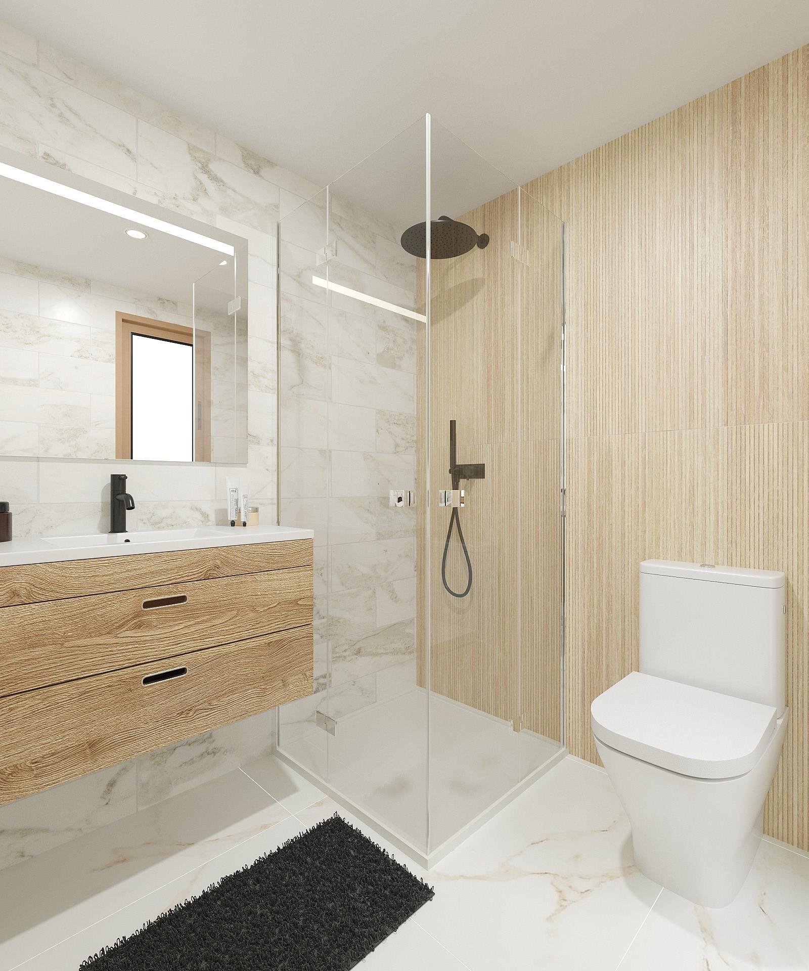 Modernes Zuhause mit Pool und Parkplatz