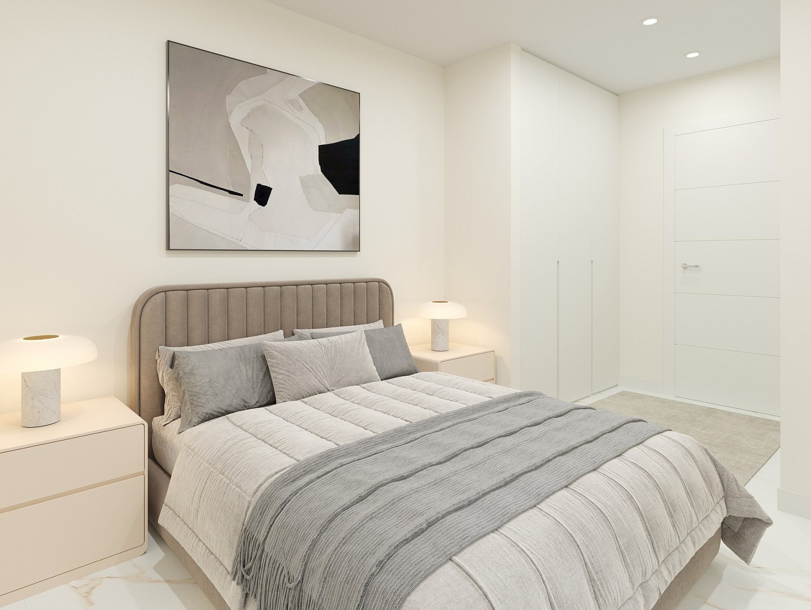 Modernes Zuhause mit Pool und Parkplatz