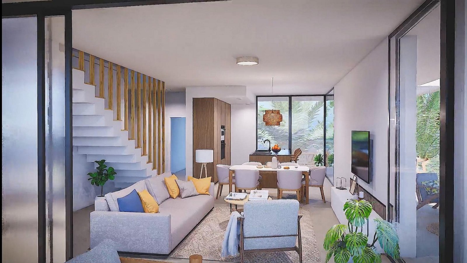 Modernes Strandapartment mit Pool