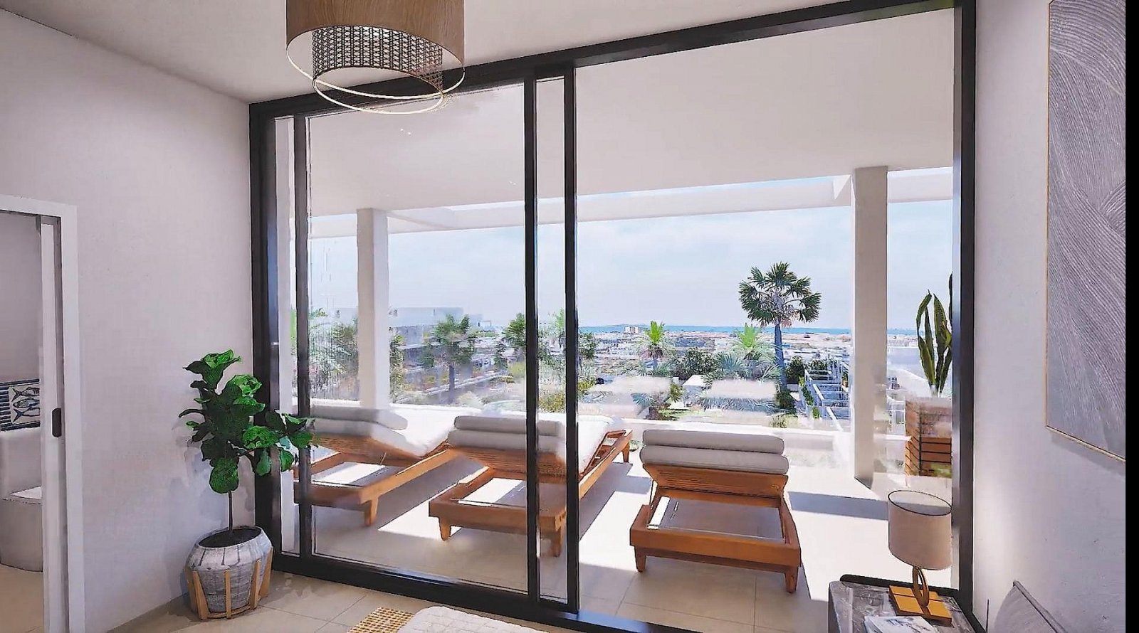 Modernes Strandapartment mit Pool