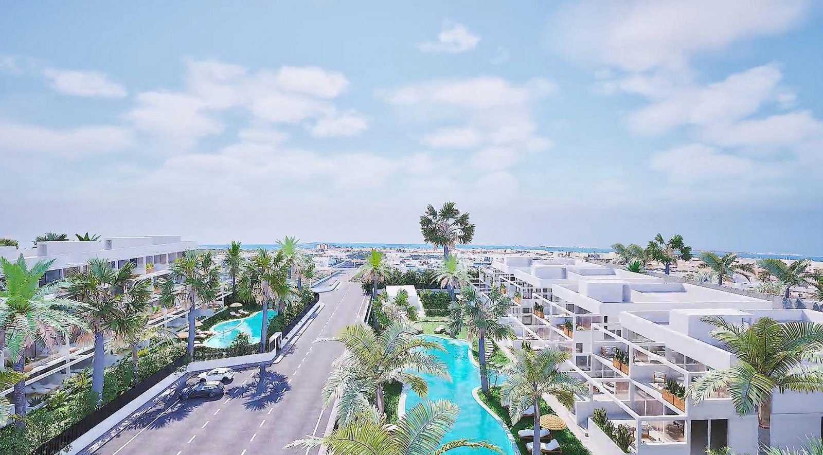 Moderne Apartments mit Solarium und Pool