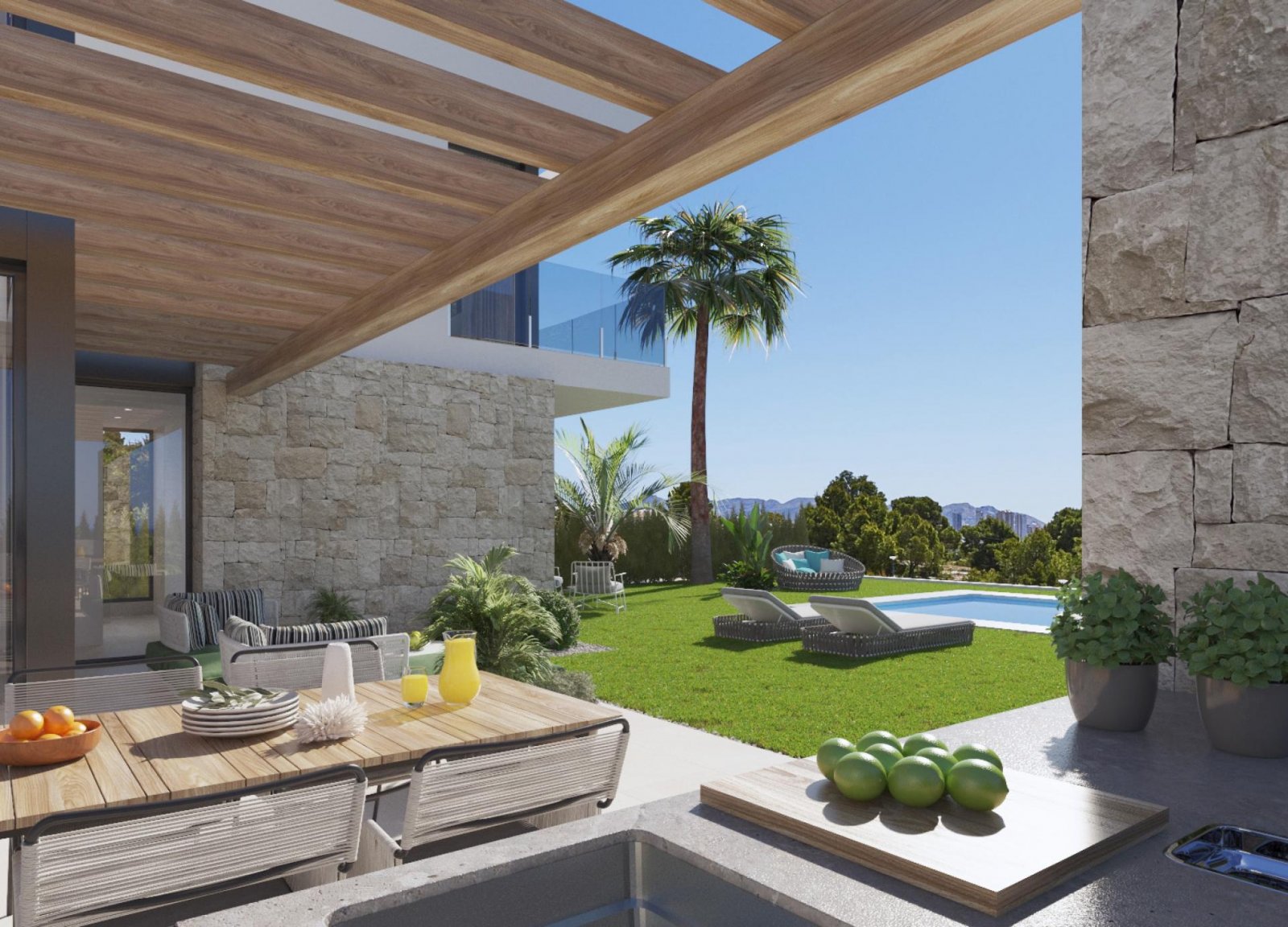 Exklusive Neubauvilla mit Pool, 3 Schlafzimmern & Privatparkplatz