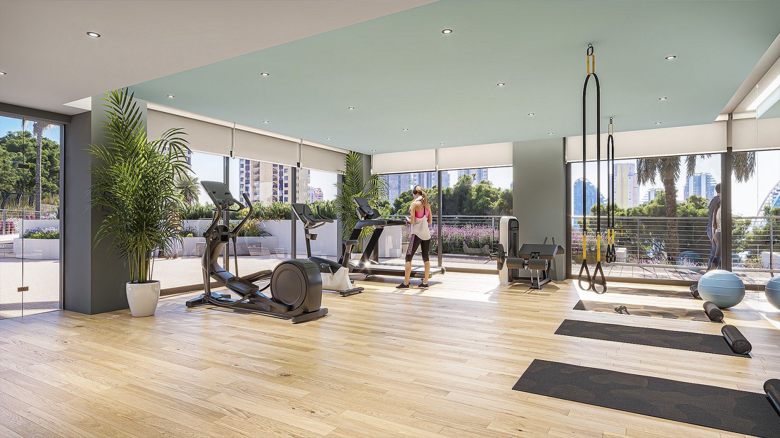 Modernes Apartment mit Dachterrasse, Pool und Parkplatz