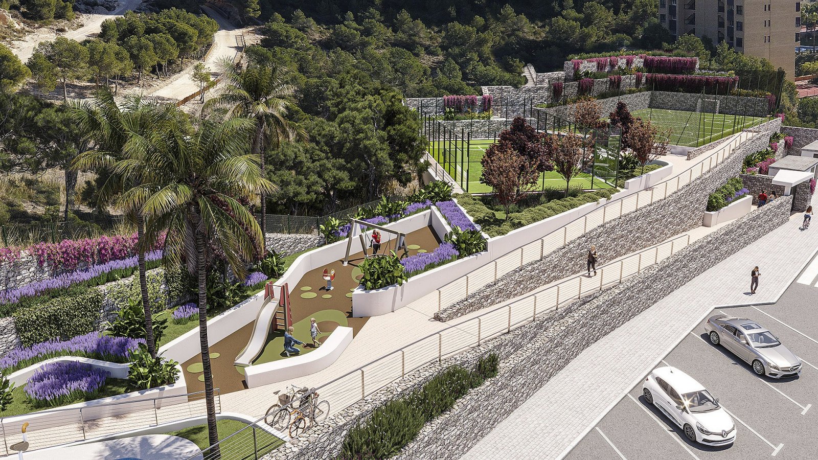 Modernes Apartment mit Dachterrasse, Pool und Parkplatz