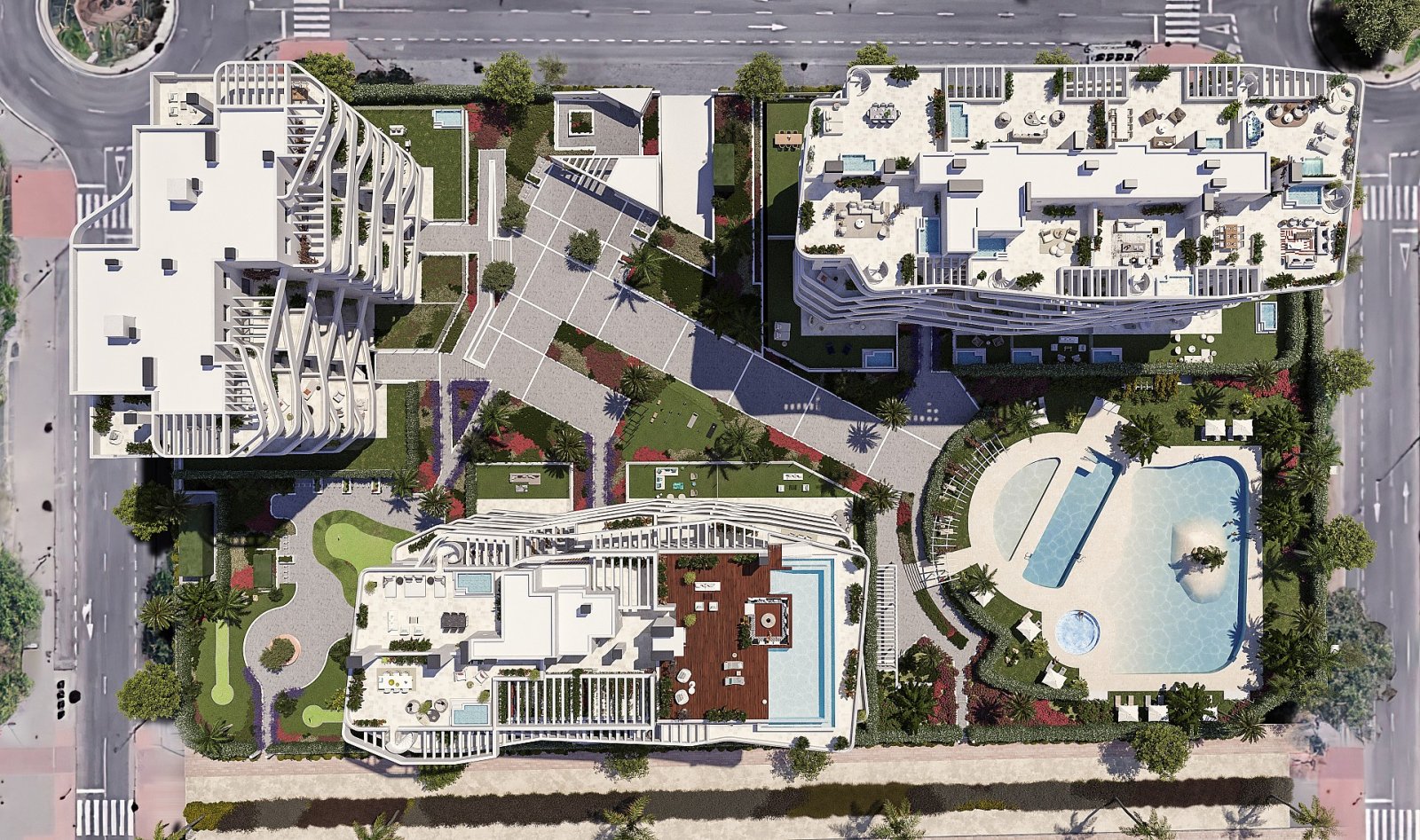 Exklusives Apartment mit Garten, 1 Schlafzimmer und beheiztem Pool