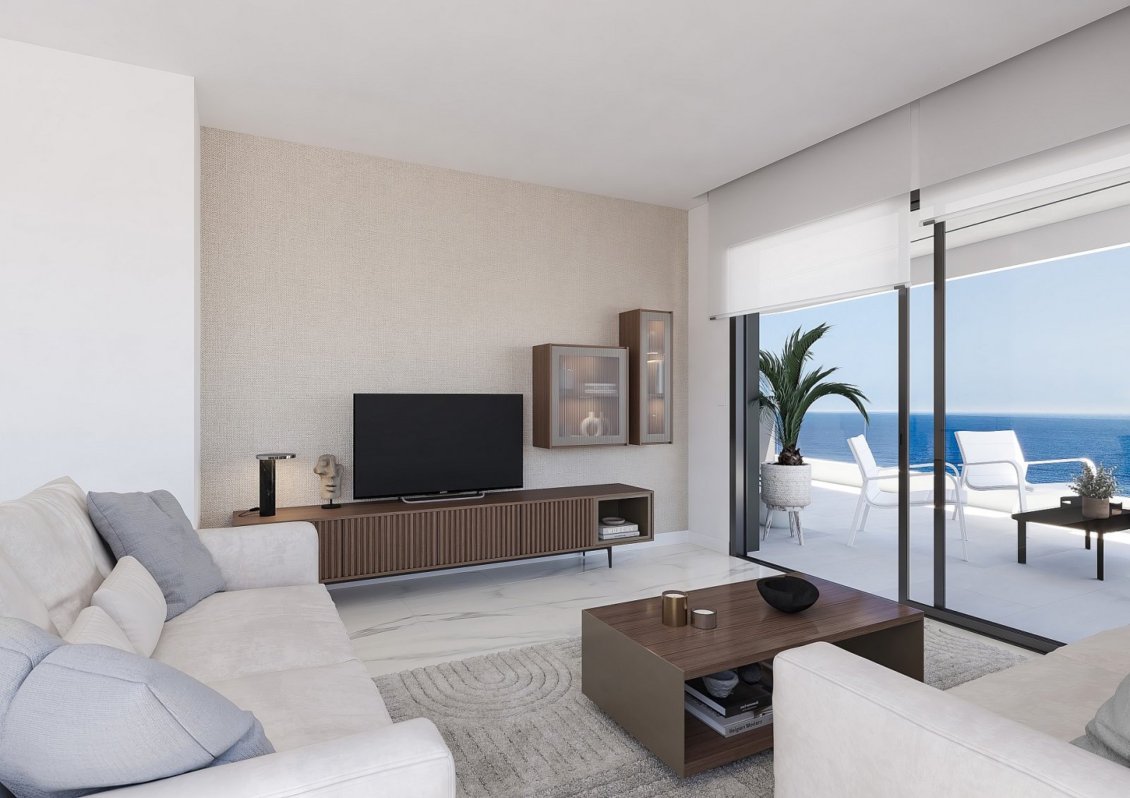 Strandapartment in Calpe mit Meerblick und Infinity-Pool