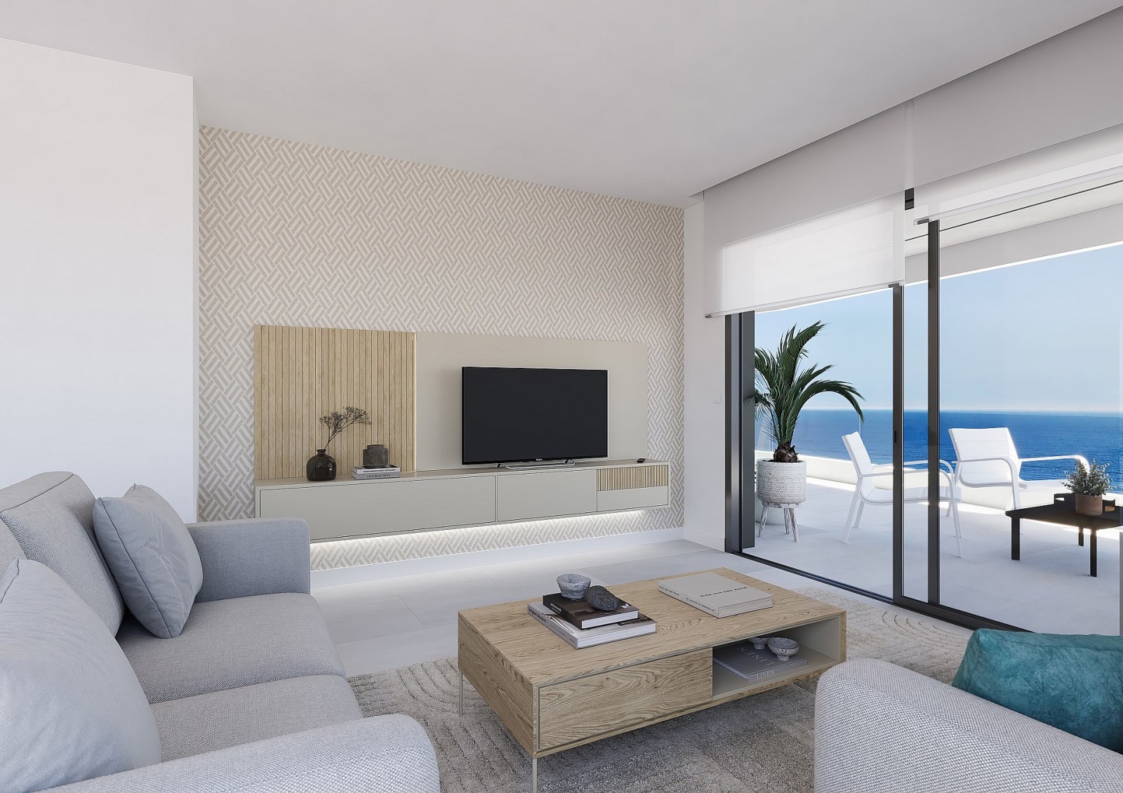 Strandapartment in Calpe mit Meerblick und Infinity-Pool