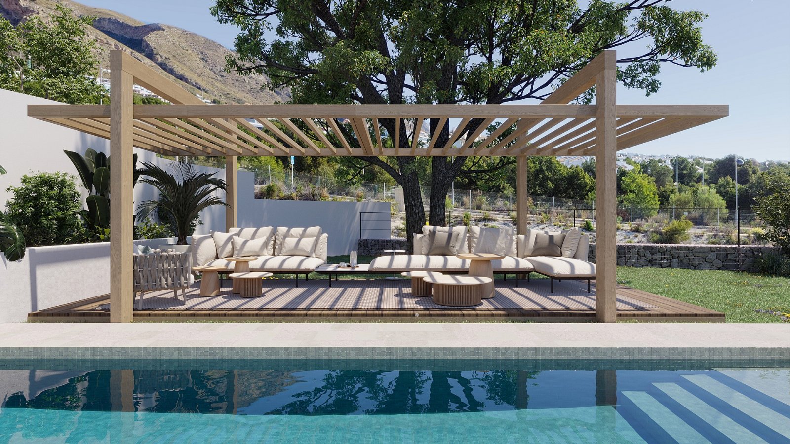 Finestrat: Traumhafte 3-Schlafzimmer-Villa mit Pool und Privatparkplatz 