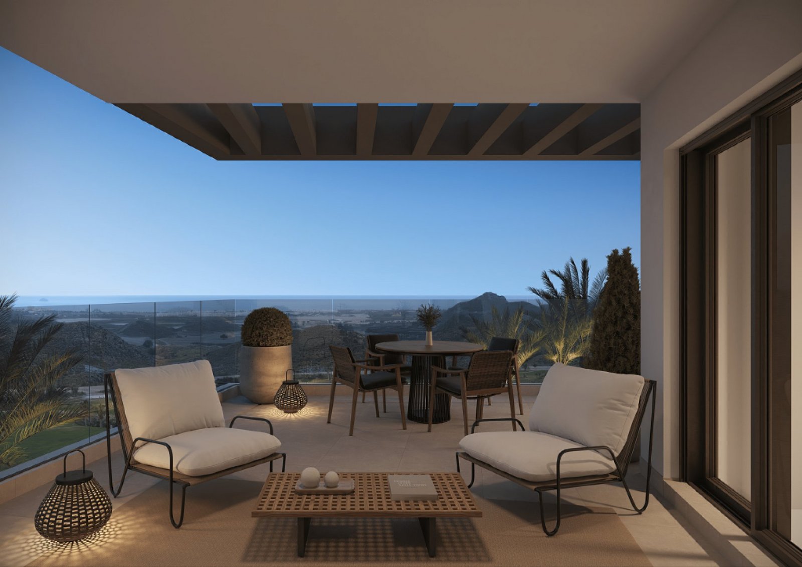 Modernes Apartment mit Terrasse, Meerblick & Pool