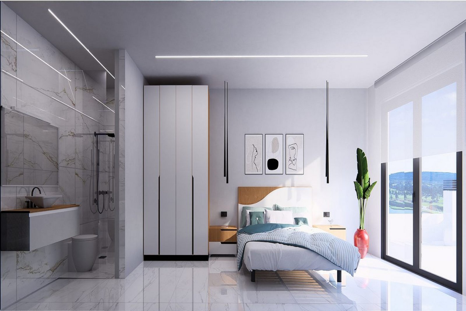 Modernes Apartment mit Solarium und Pool