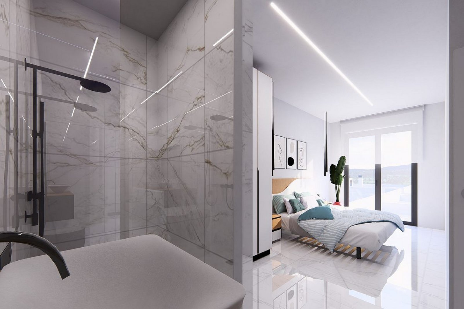 Modernes Apartment mit Solarium und Pool