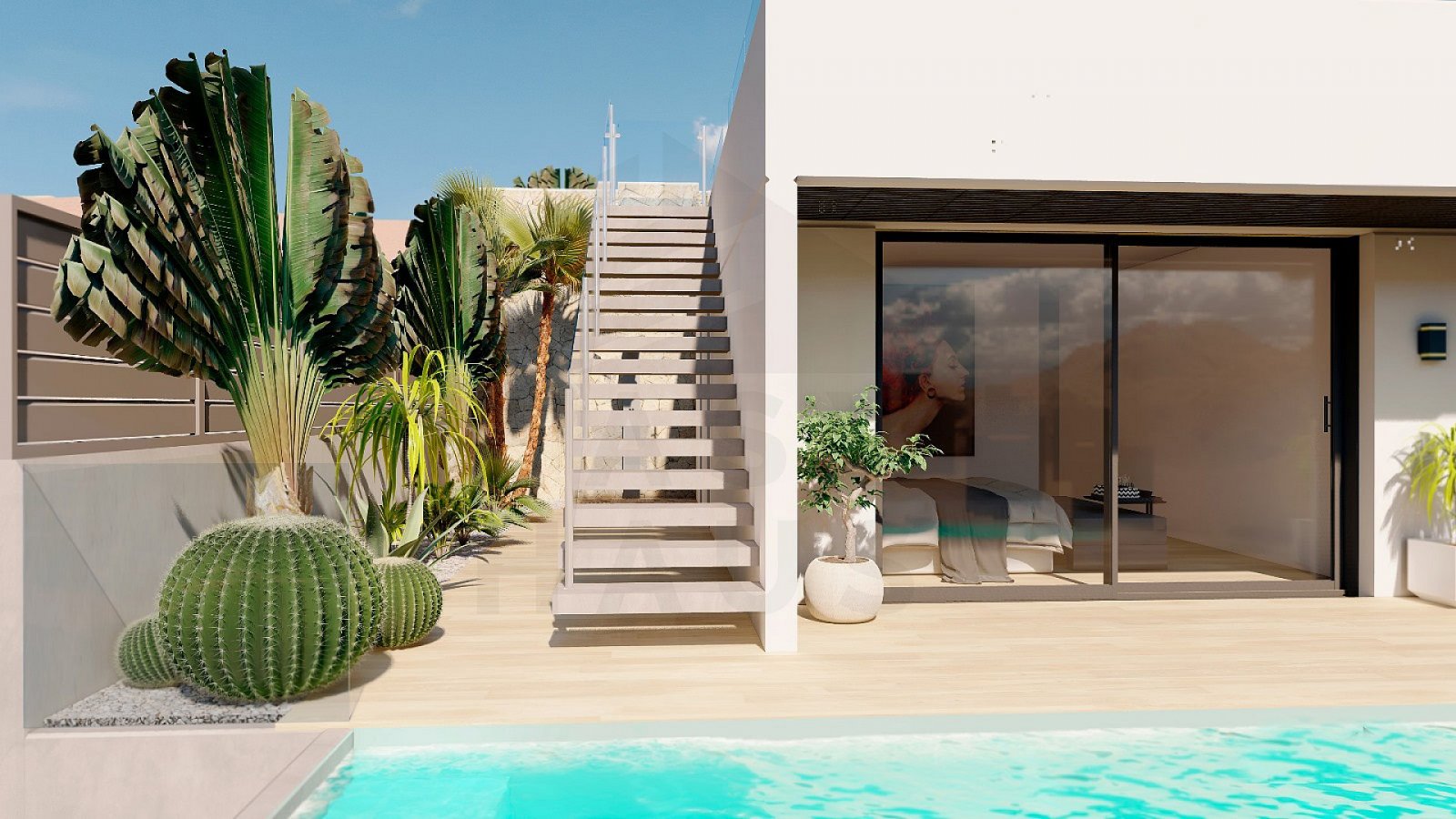 Nachhaltige Luxusvilla mit Dachterrasse und Panoramablick