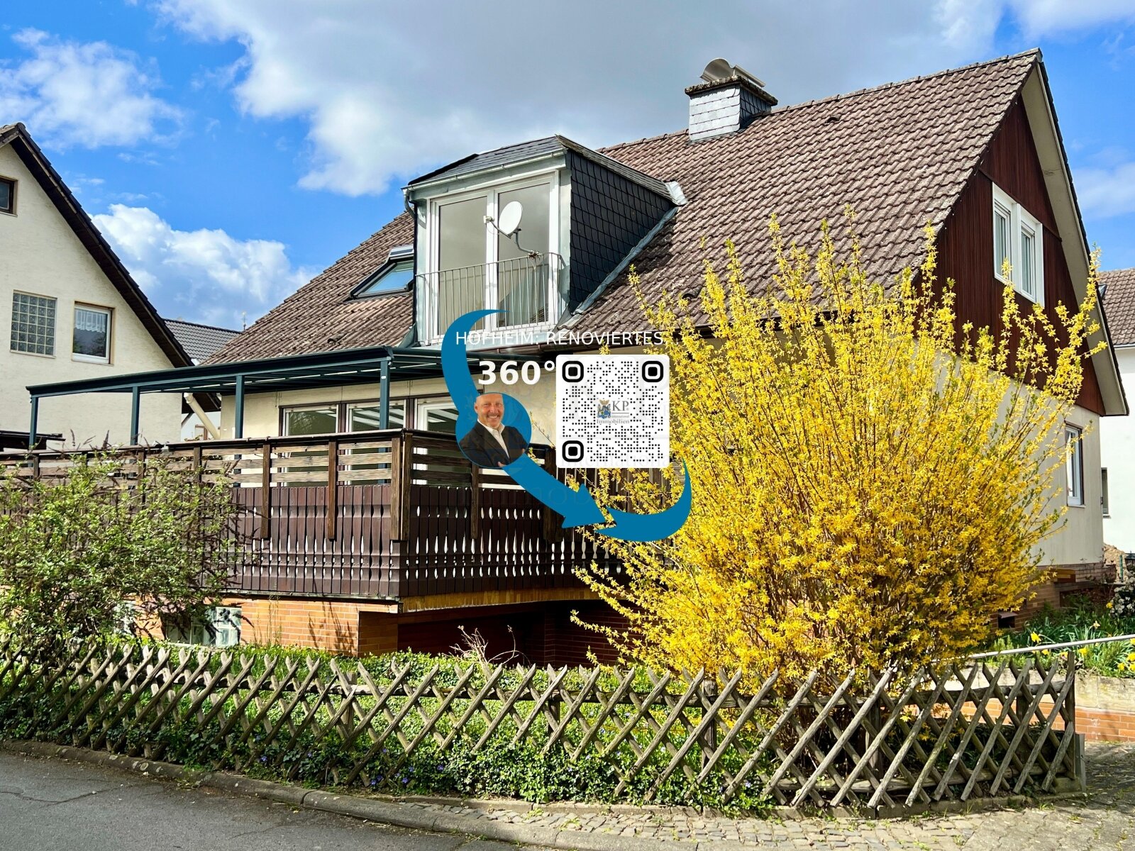 HOFHEIM: RENOVIERTES EFH MIT 6 ZIMMERN, 2 BÄDERN, 2 KÜCHEN, GARAGE UND CARPORT