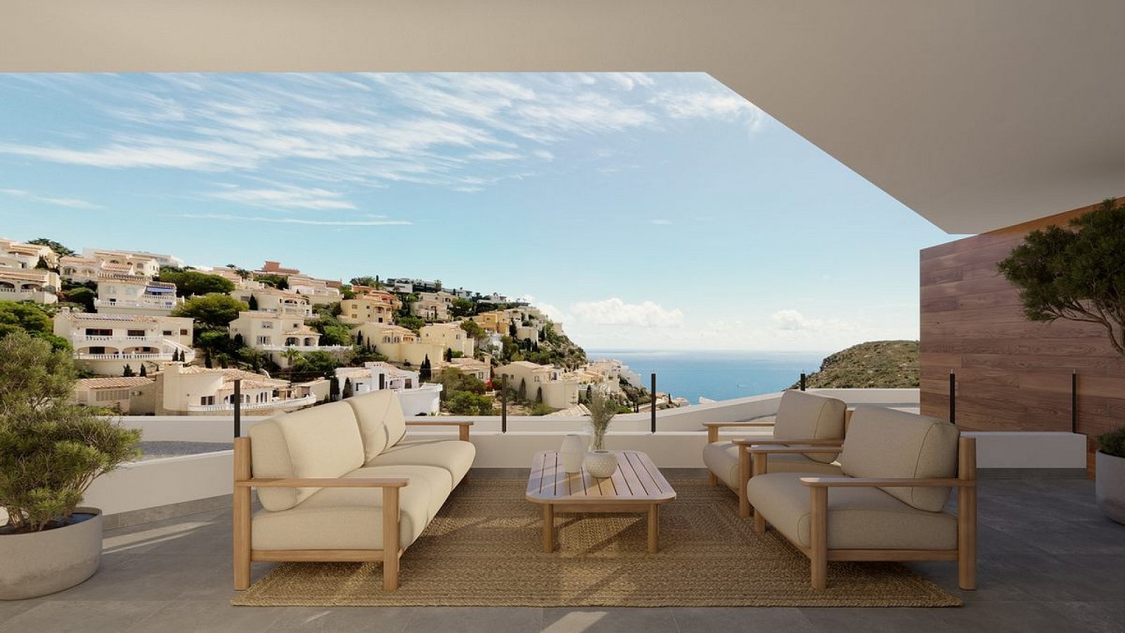 Modernes Duplex mit Terrasse und Meerblick