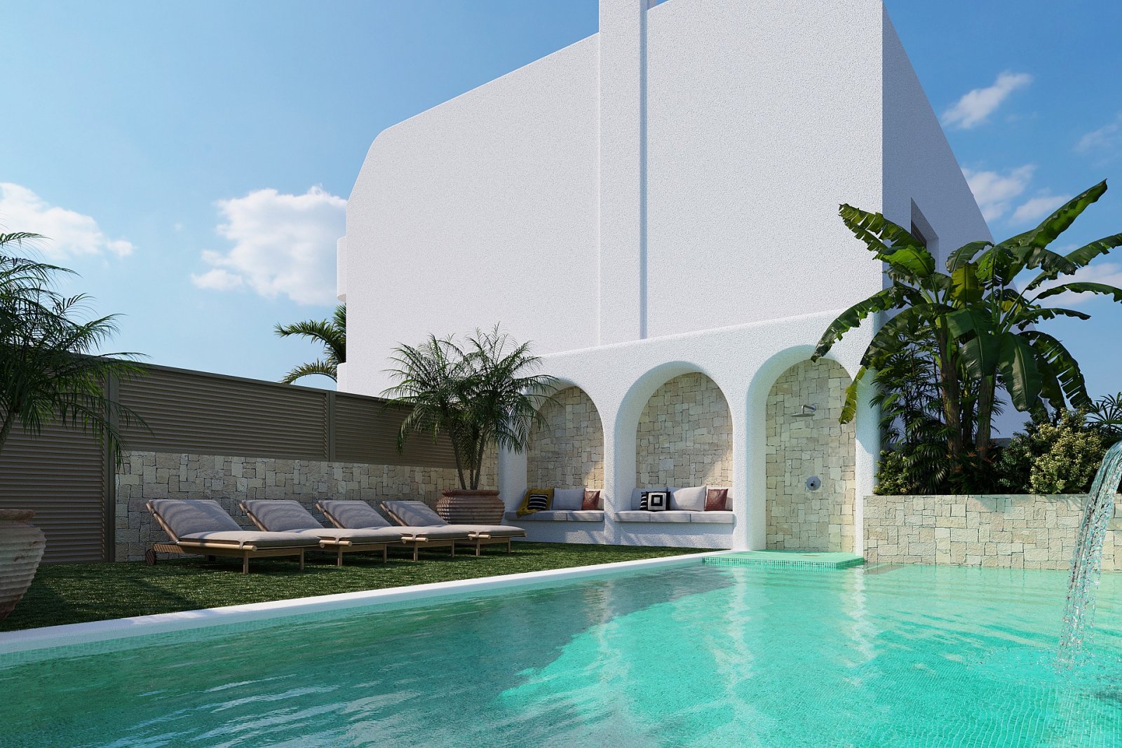 Modernes Apartment mit Garten & Poolparadies