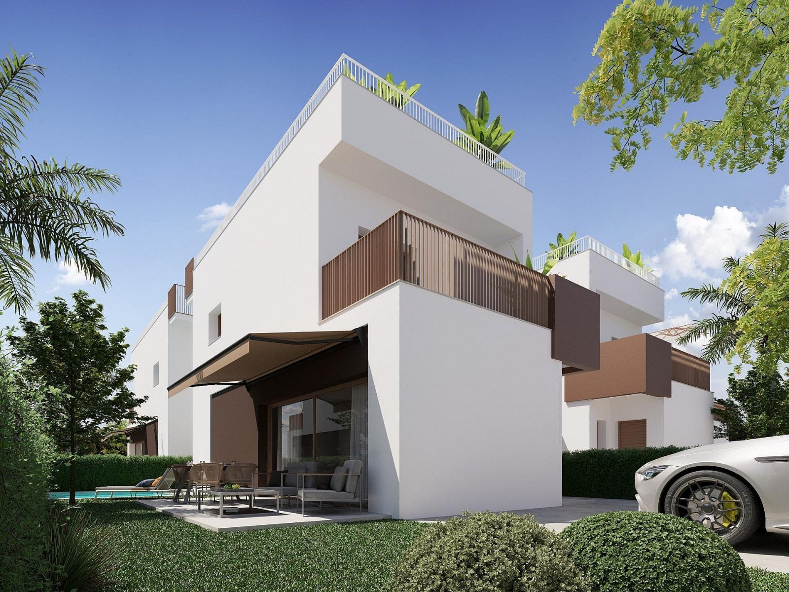 La Marina: Exklusive Neubau-Villa mit Pool nur 800 m vom Strand 