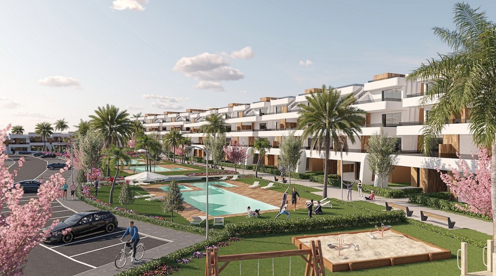 Bungalow-Apartment mit Garten & Pool am Golfplatz