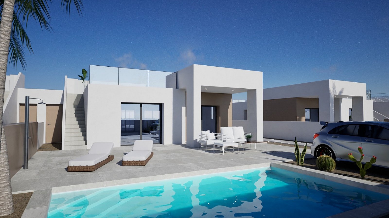 Moderne 3-Zimmer-Villa mit Pool & Solarium