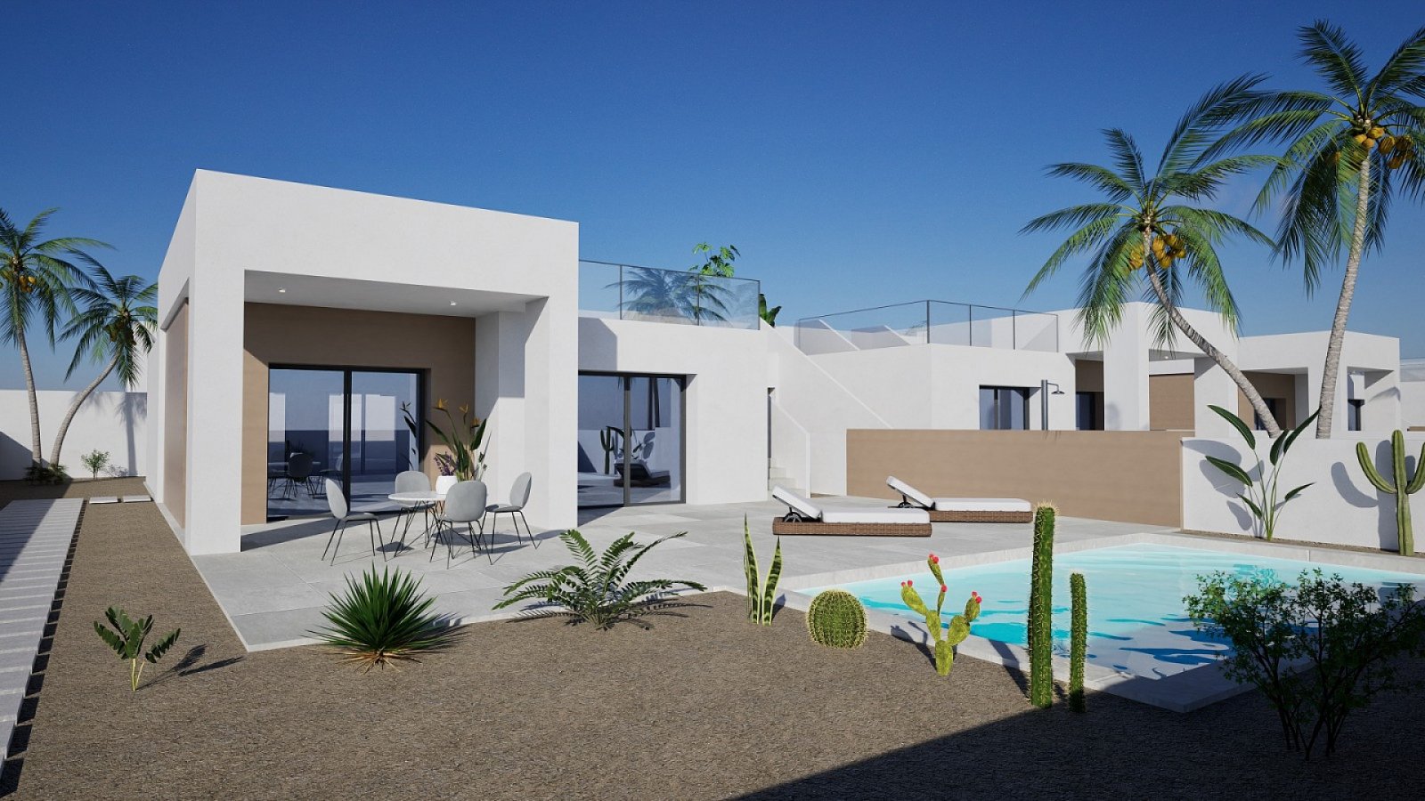 Moderne 3-Zimmer-Villa mit Pool & Solarium