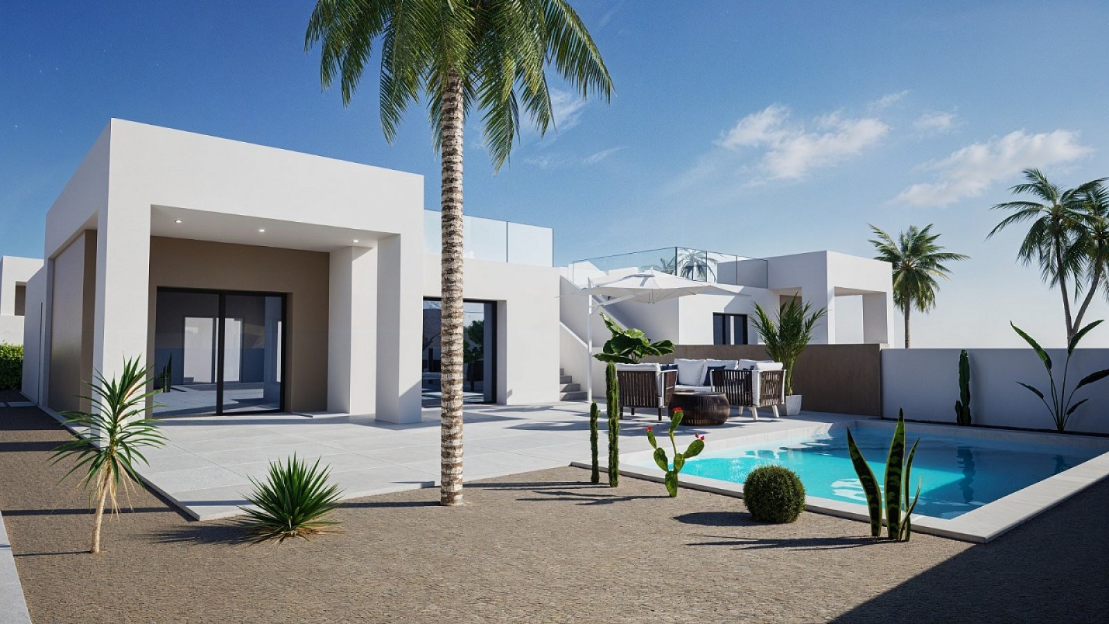 Moderne 3-Zimmer-Villa mit Pool & Solarium