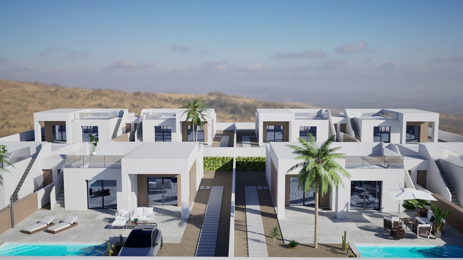 Moderne 3-Zimmer-Villa mit Pool & Solarium