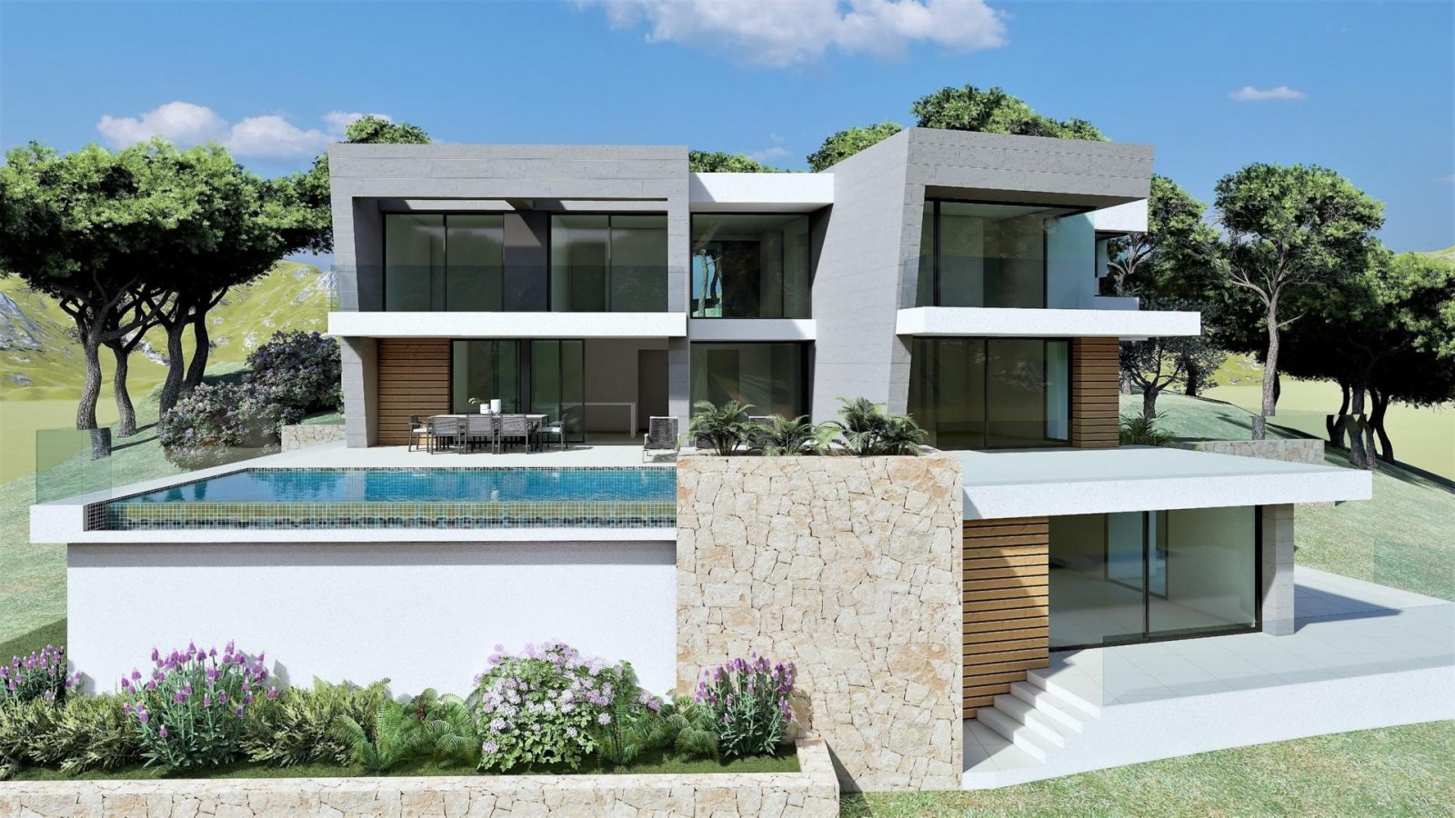 Exklusive Villa mit Panoramaausblick und mediterranem Garten