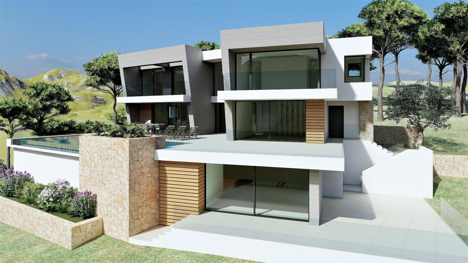 Exklusive Villa mit Panoramaausblick und mediterranem Garten