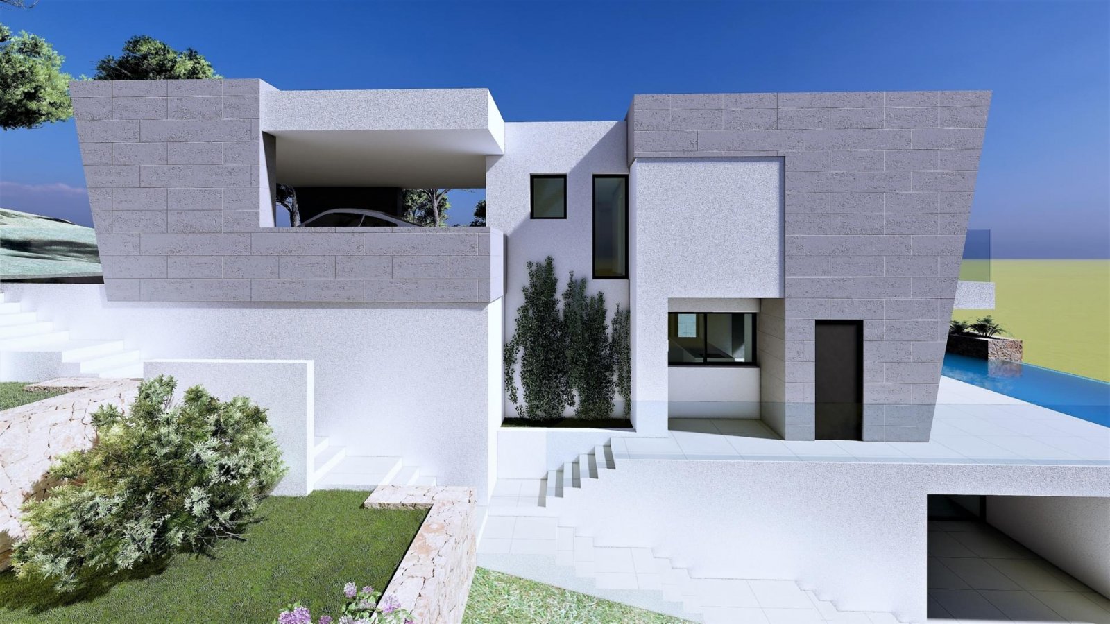 Exklusive Villa mit Panoramaausblick und mediterranem Garten