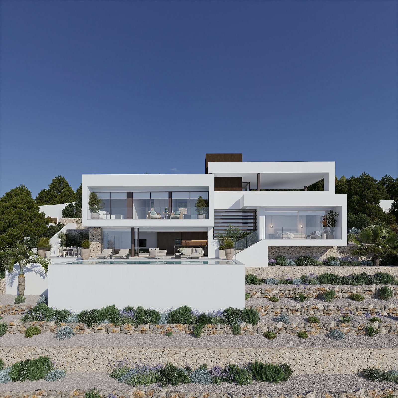 Luxusvilla mit 360° Meerblick und Infinity-Pool