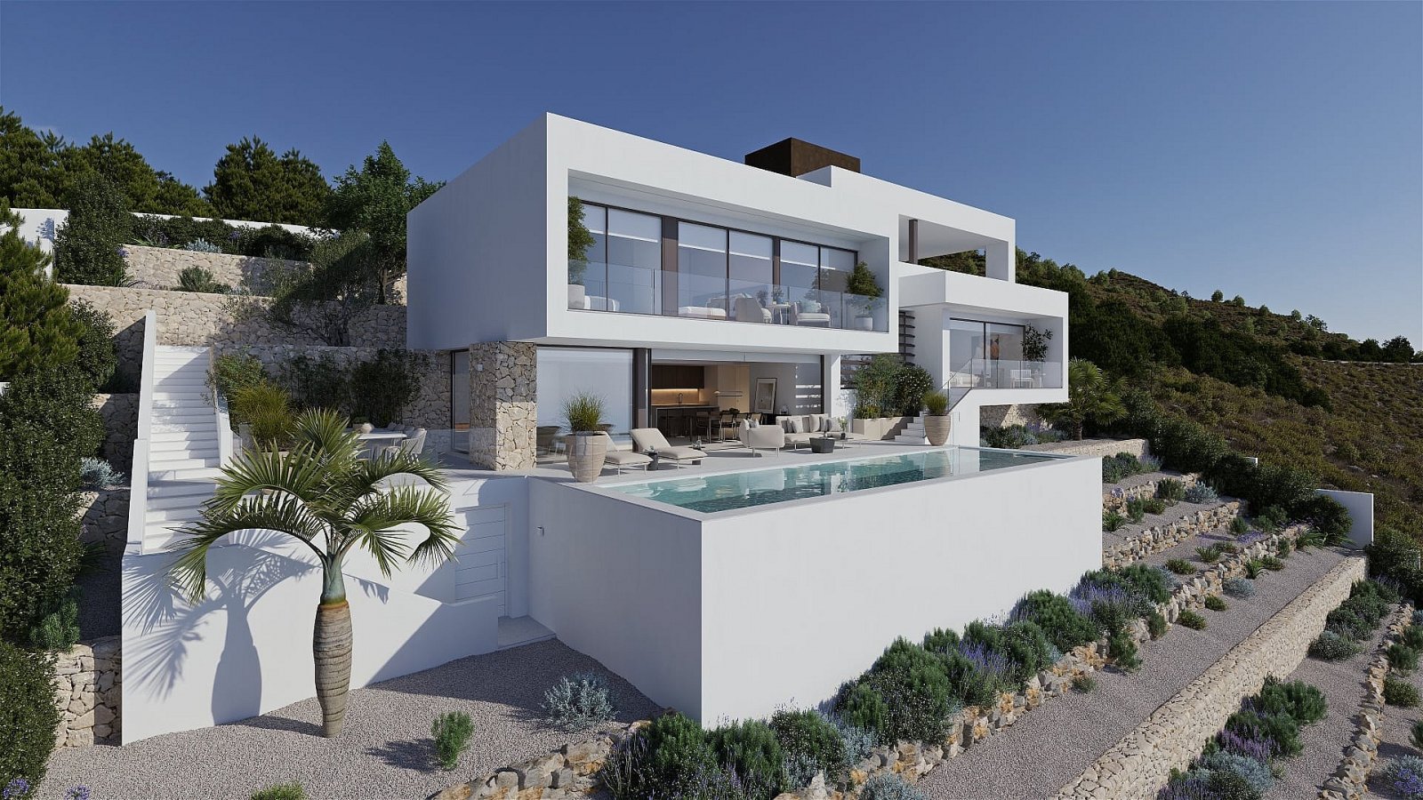 Luxusvilla mit 360° Meerblick und Infinity-Pool