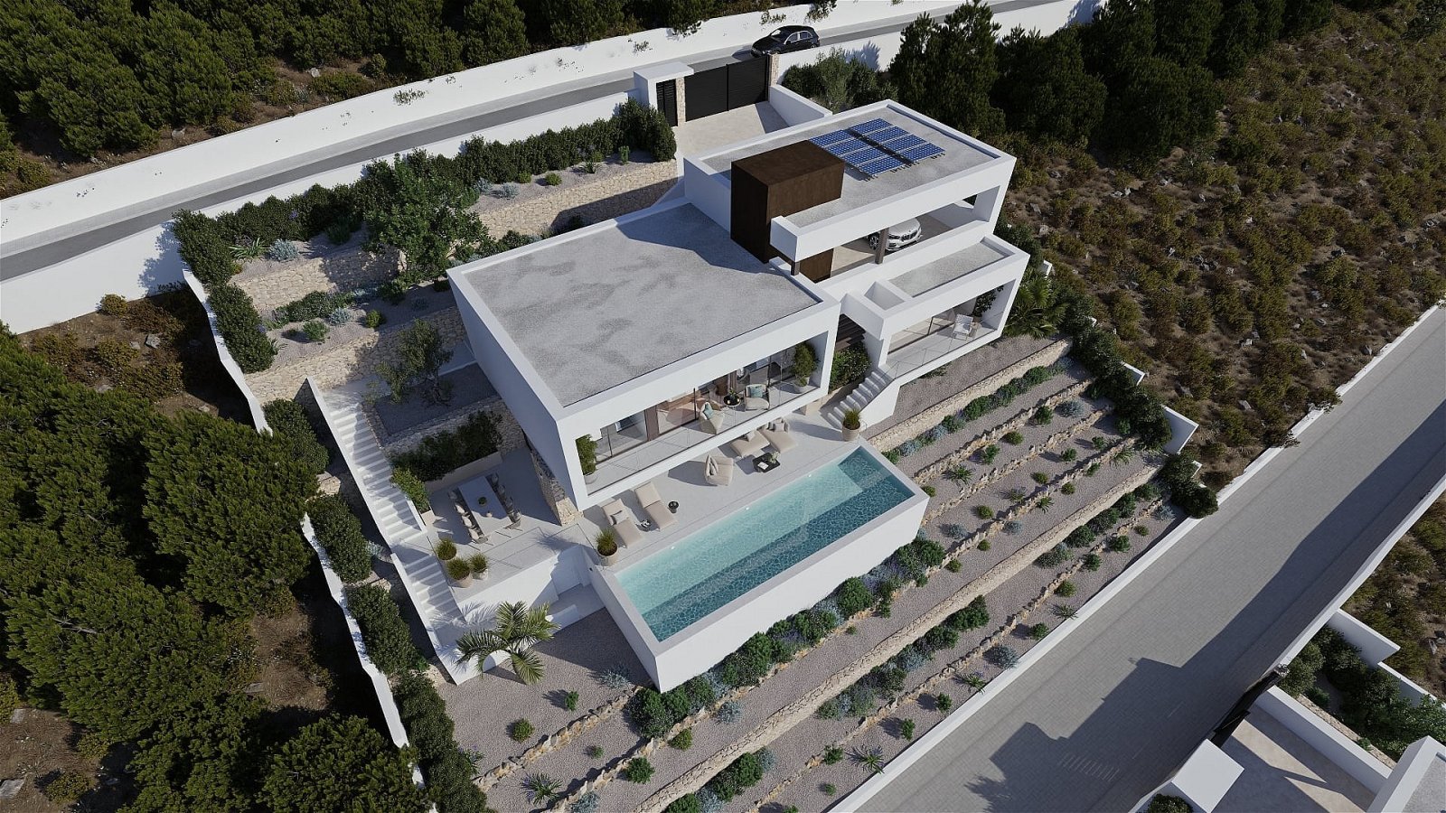 Luxusvilla mit 360° Meerblick und Infinity-Pool