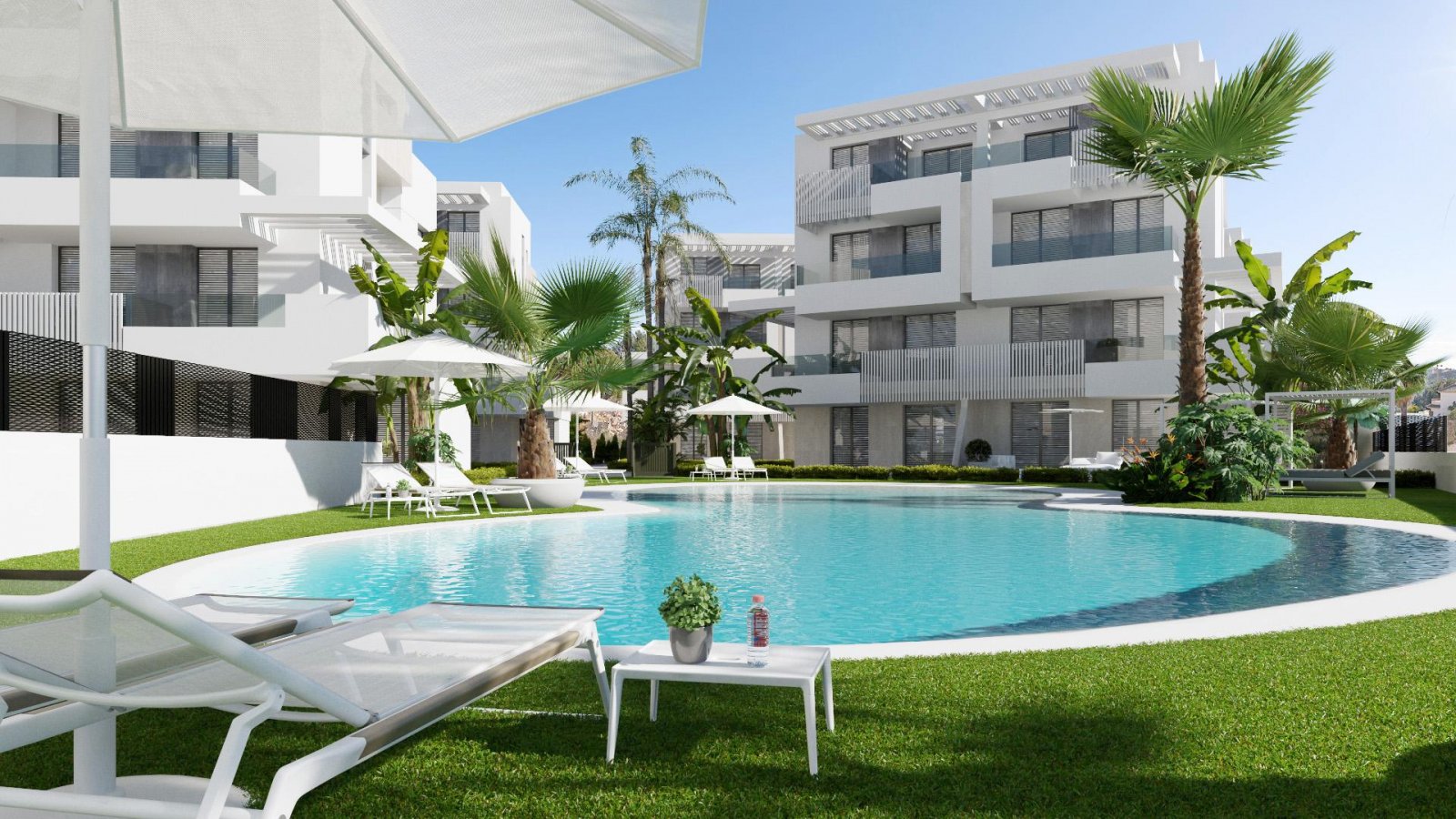 Exklusive Wohnanlage mit Pools und Naturstrand