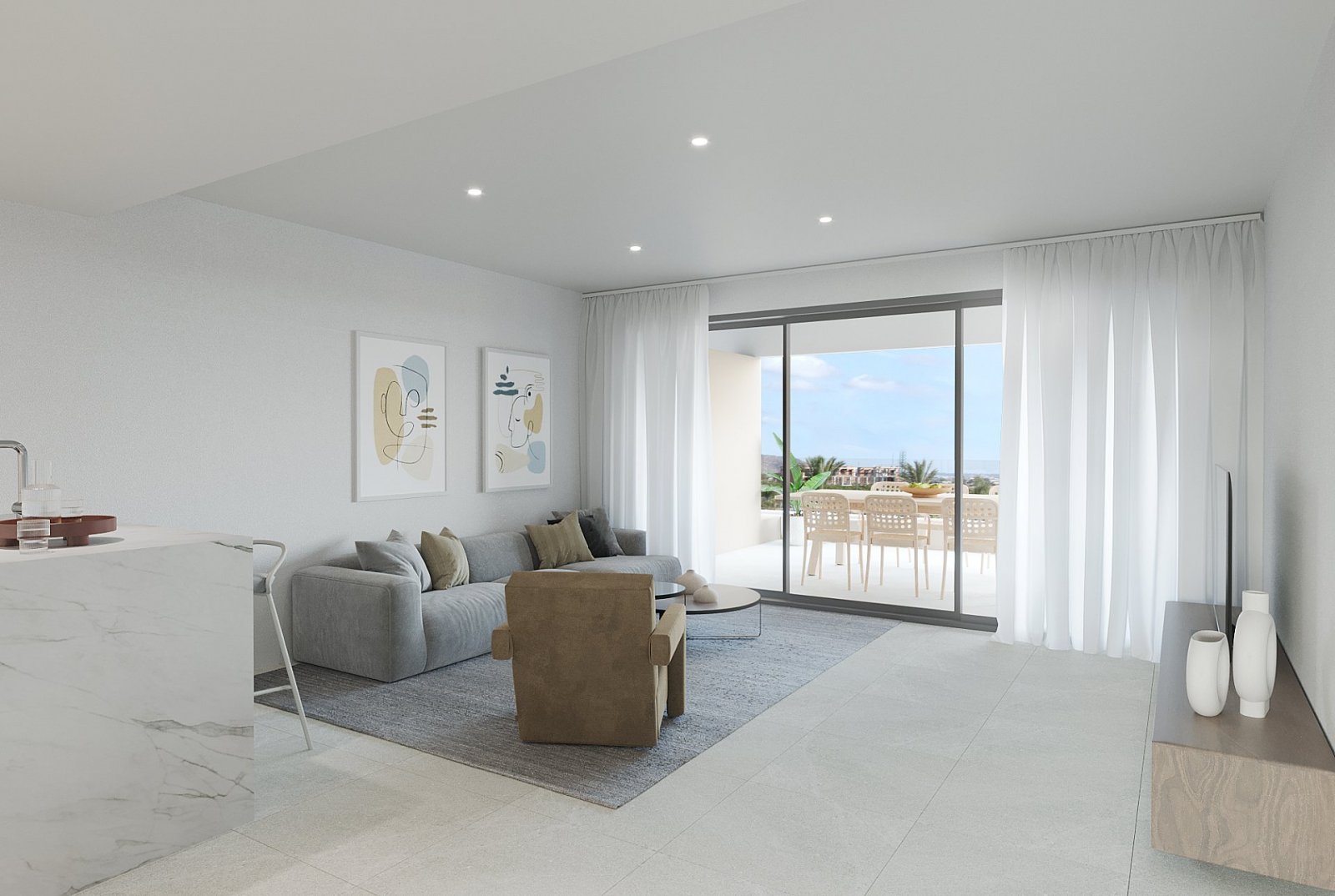 Modernes Apartment mit Terrasse und Pool