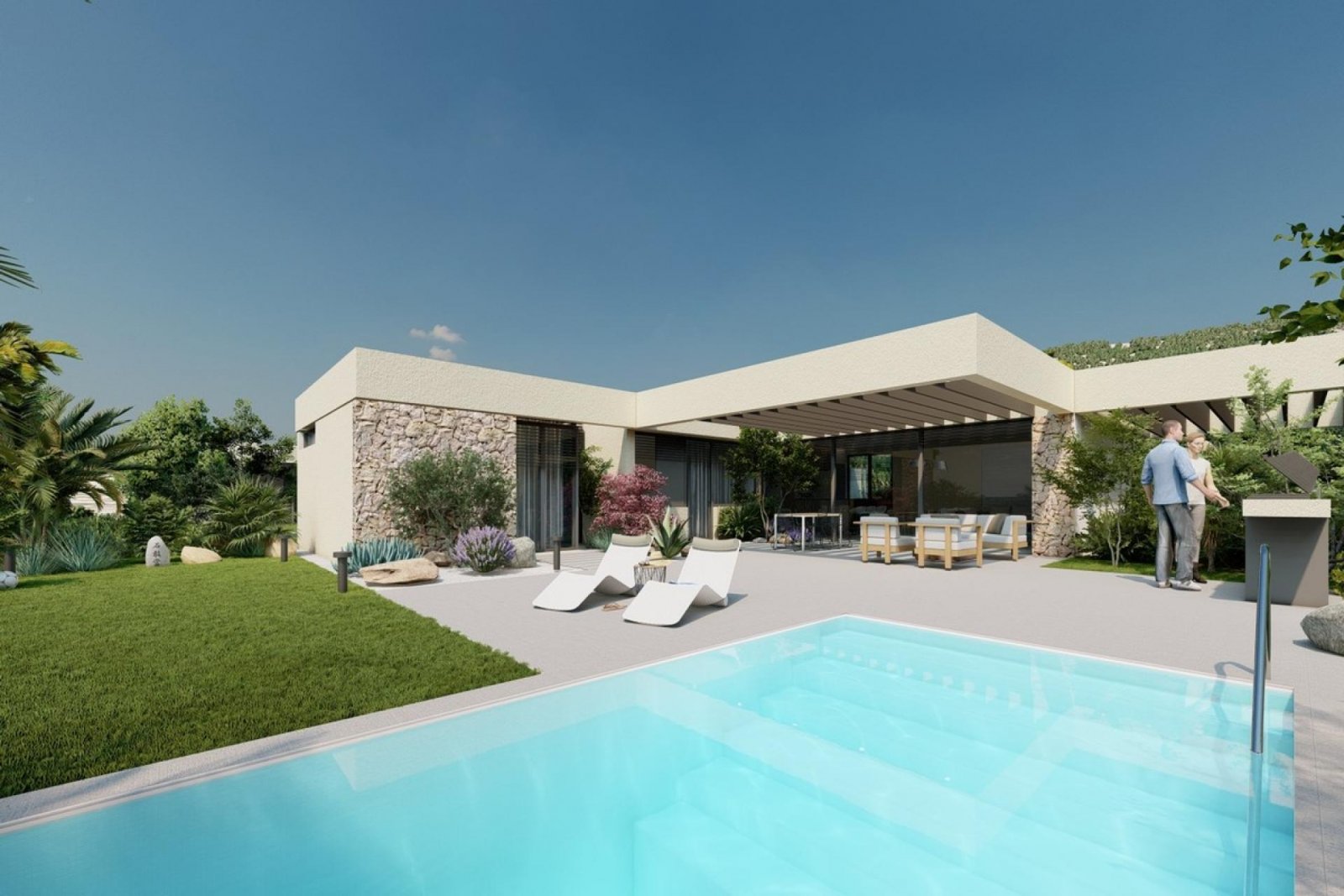 Elegante Designvilla mit Privatpool und Grünblick