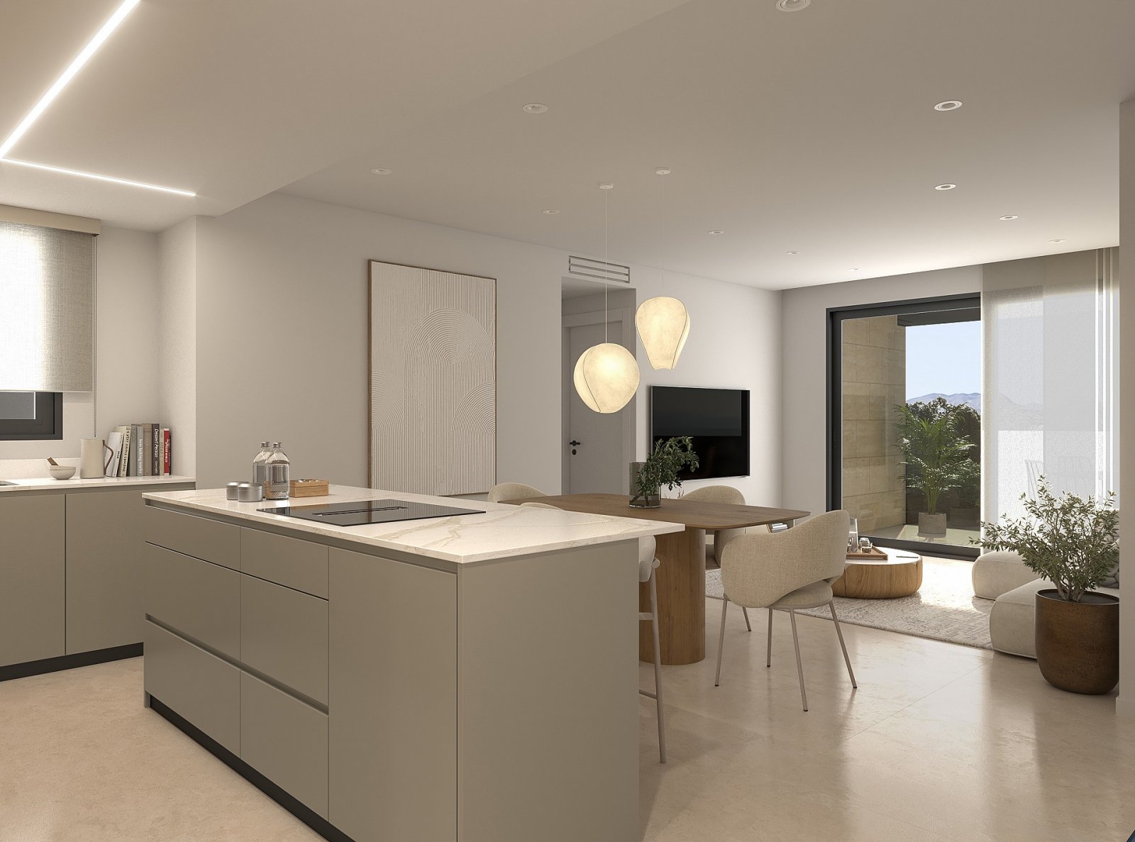 Modernes Apartment mit Terrasse und Dachpool