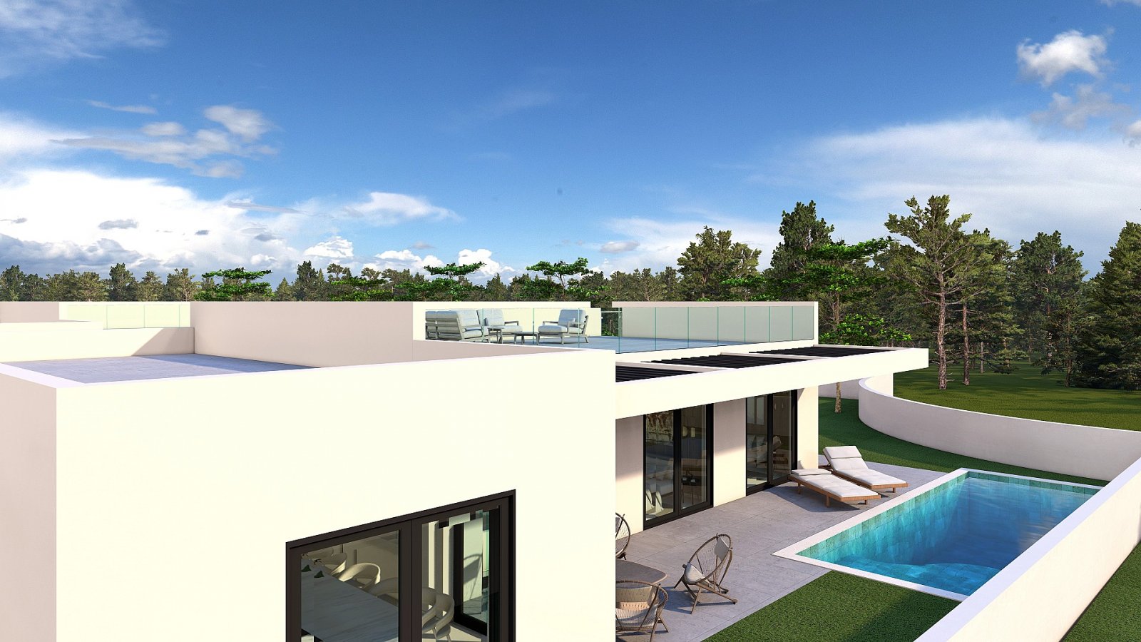 Moderne Villa mit Pool und Garage