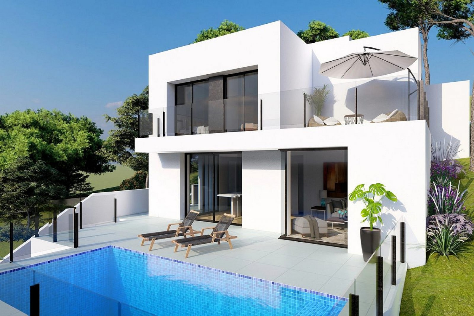 Benitachell - Cumbre del Sol: Freistehende Villa mit privatem Pool 
